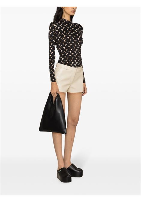 moon jersey highneck top woman black MARINE SERRE | WTS005ACJER0001IT99